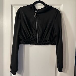 SHEIN Black Hooded Top